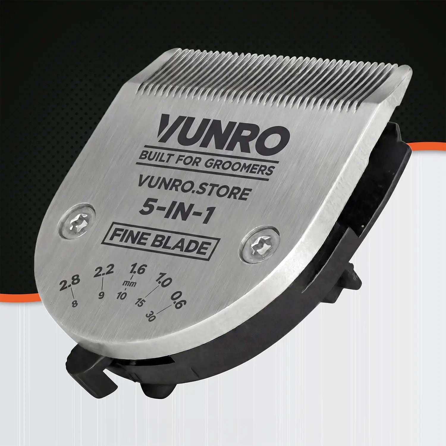 Adjustable Ceramic 5 in 1 Fine Dog Clipper Blade (0.6 mm - 2.8 mm) by VUNRO